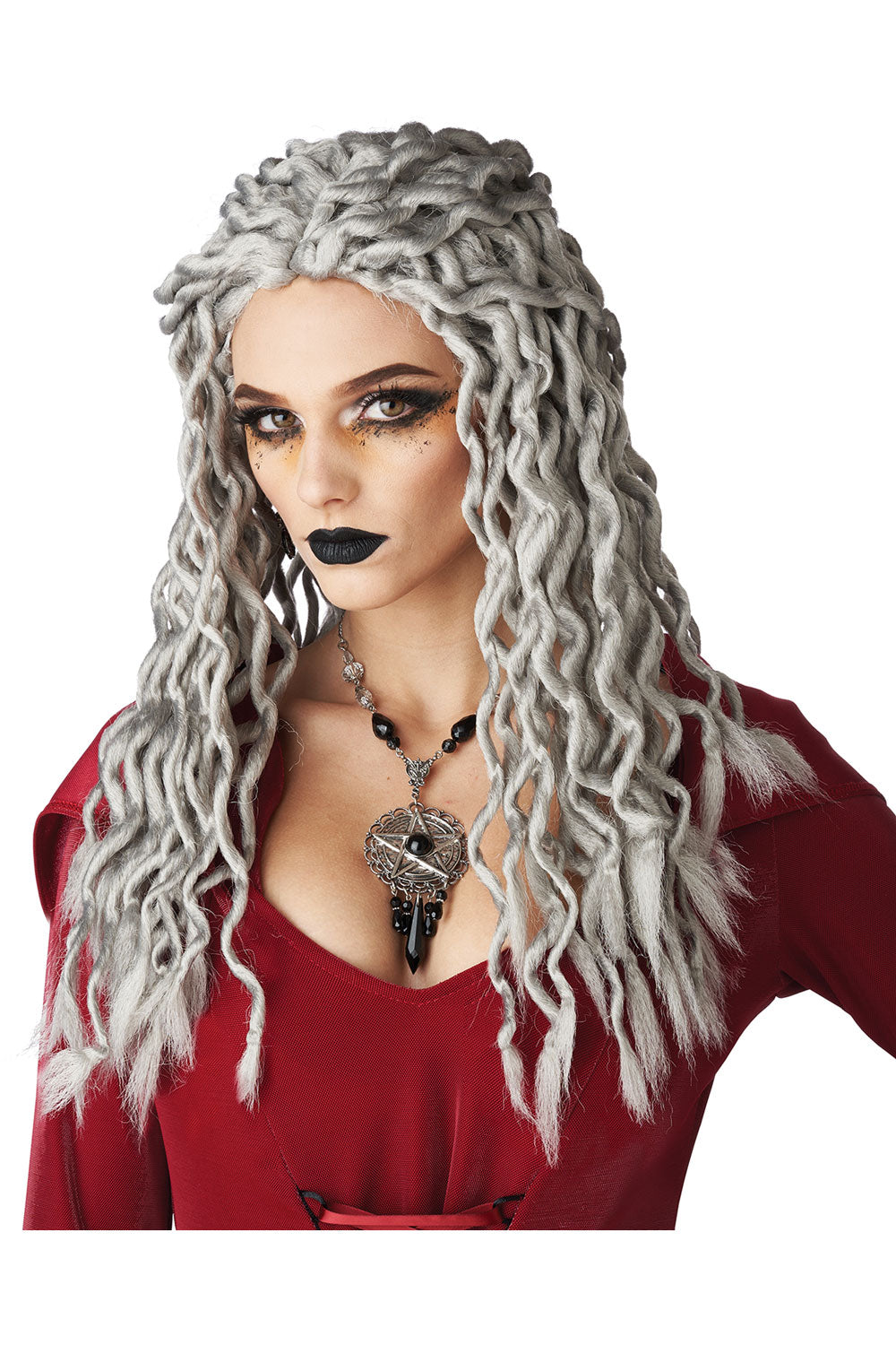 Gray Crinkle Dreads Wig California Costume 7021-204