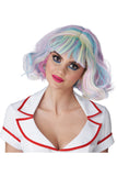 Pastel Rainbow Wig California Costume  7022/088