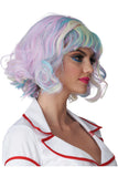 Pastel Rainbow Wig California Costume  7022/088