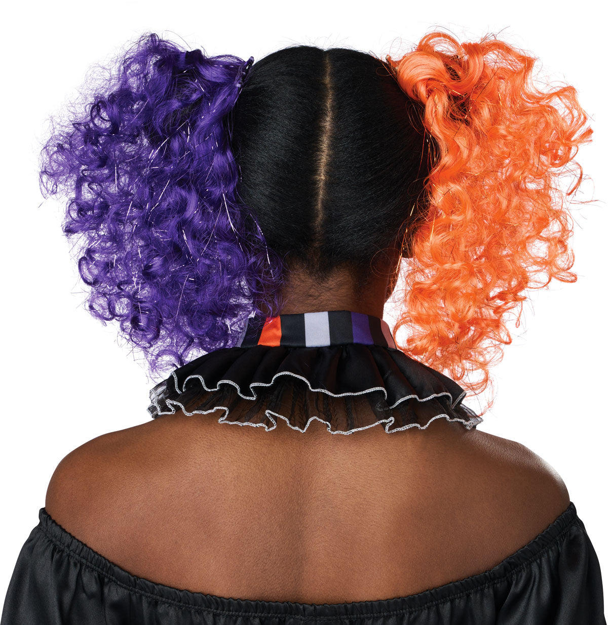 Purple And Orange Curly Clips California Costume  7023/106