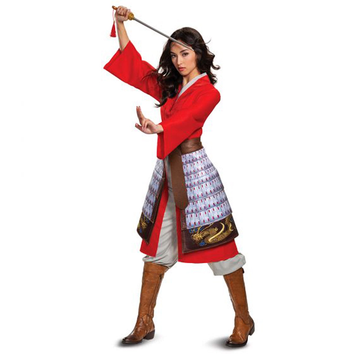 Mulan Hero Red Dress Deluxe Adult Disguise 79493