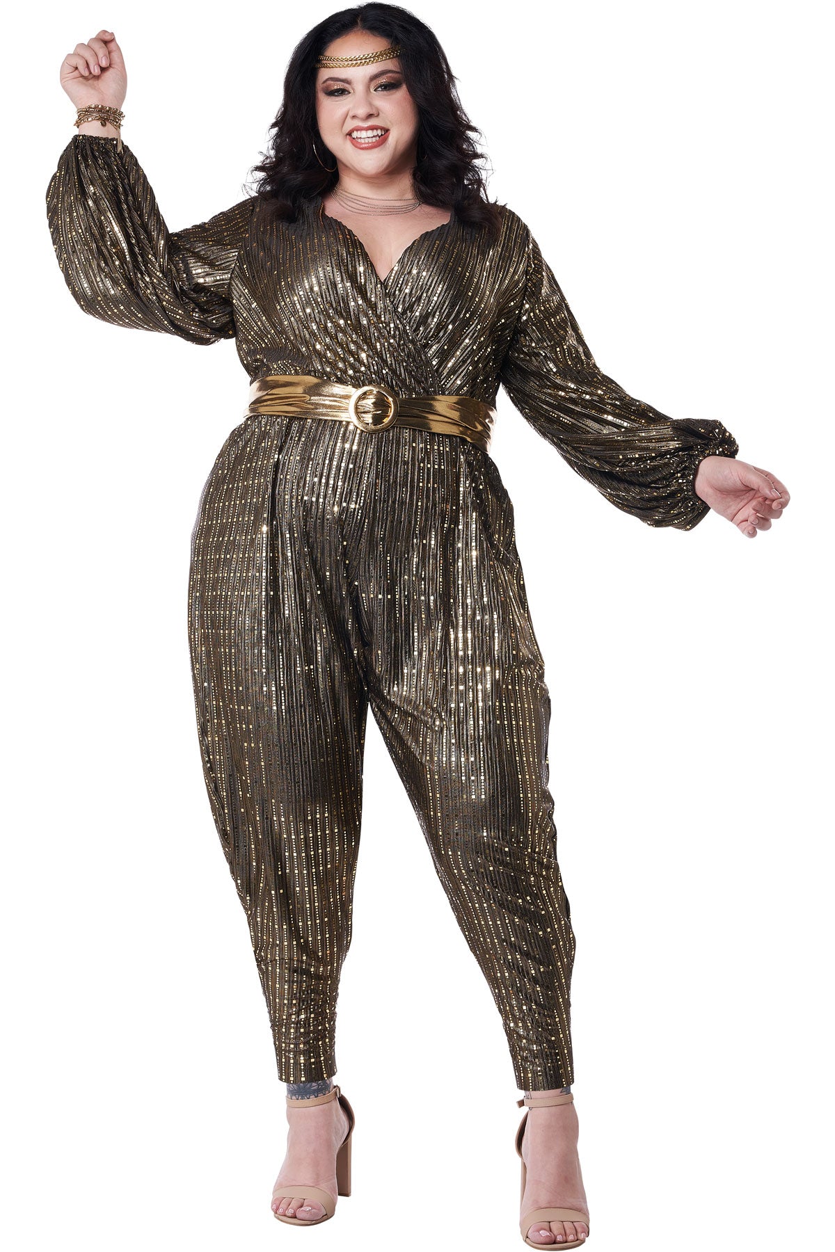 Gold Disco Queen/Plus California Costume  8022/092