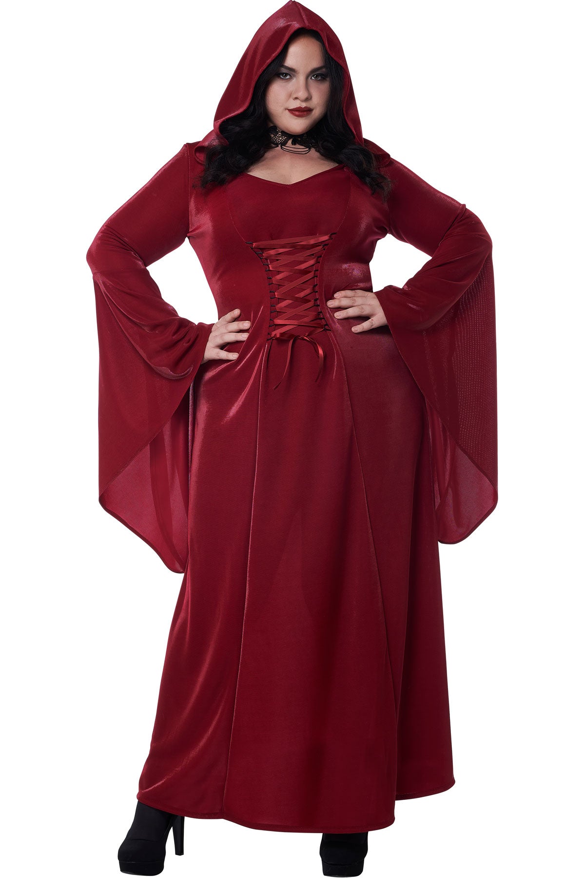 California Costumes Crimson Robe Medieval Plus Size Women Halloween Costume