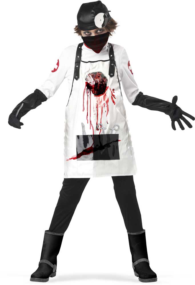 Gory Bloody Open Heart Surgeon ER Doctor Mad Scientist Costume California Costume 00390