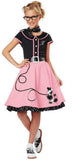 50's Style Poodle Skirt Grease Costume Halloween Outfit Dance Dress California Costume 00400