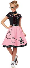 50's Style Poodle Skirt Grease Costume Halloween Outfit Dance Dress California Costume 00400