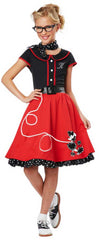 50's Style Poodle Skirt Grease Costume Halloween Outfit Dance Dress California Costume 00401