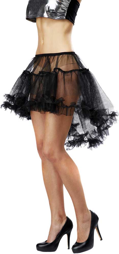 Black Hi-Low Fuller Look Volumizer Petticoat Skirt Costume Accessory California Costume 60578