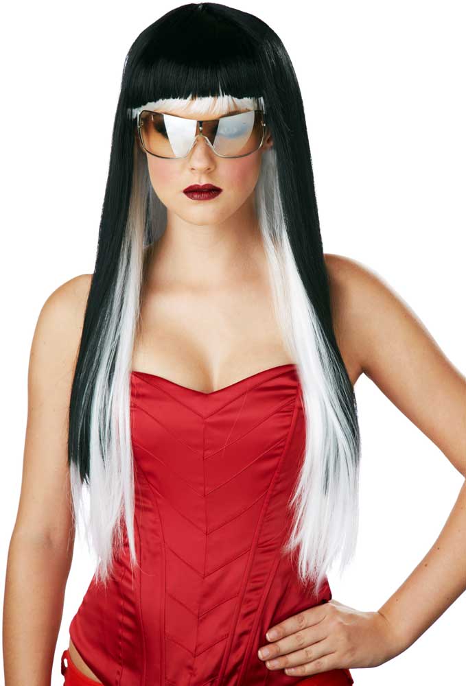 Swag Fabulous Two Toned Step Layered Glamorous Punk Rocker Daring Diva Wig California Costume 70691