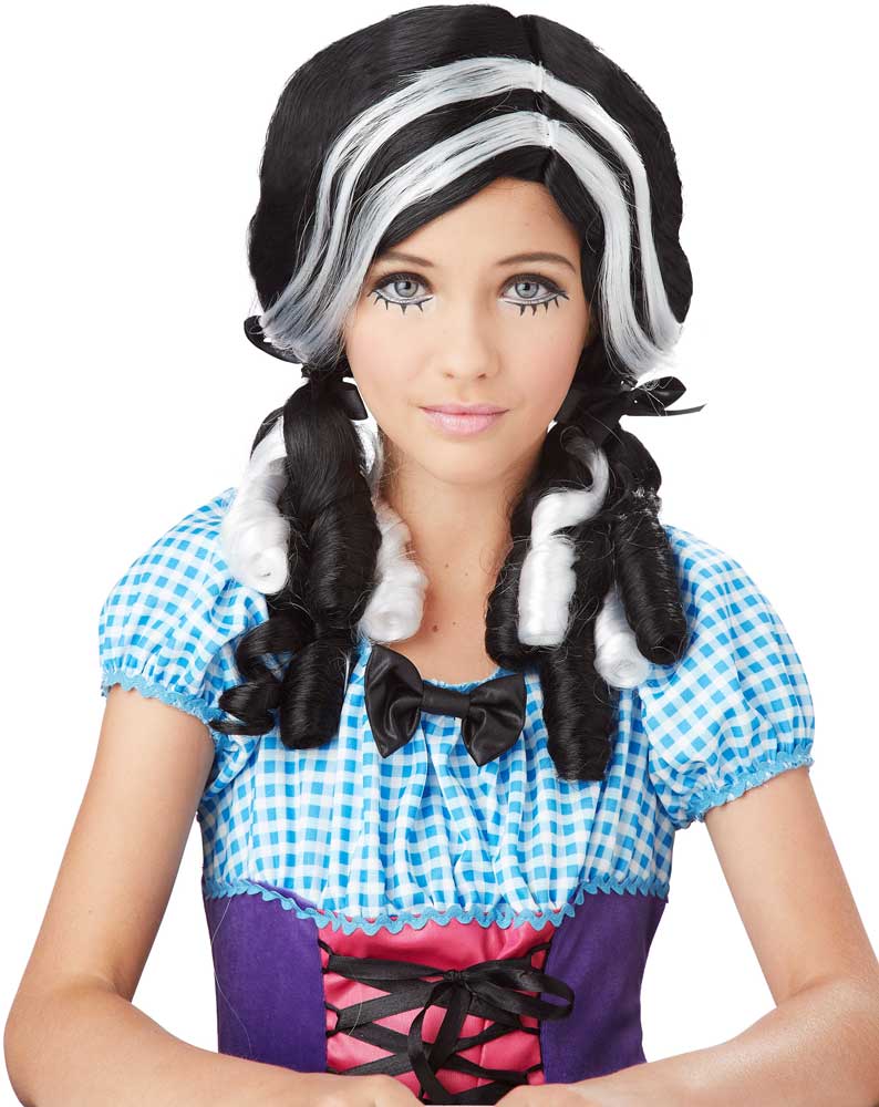 Delightful Dollish Hairstyle Wig With Curls And Deep Side Part Costume Accessory California Costume 70718