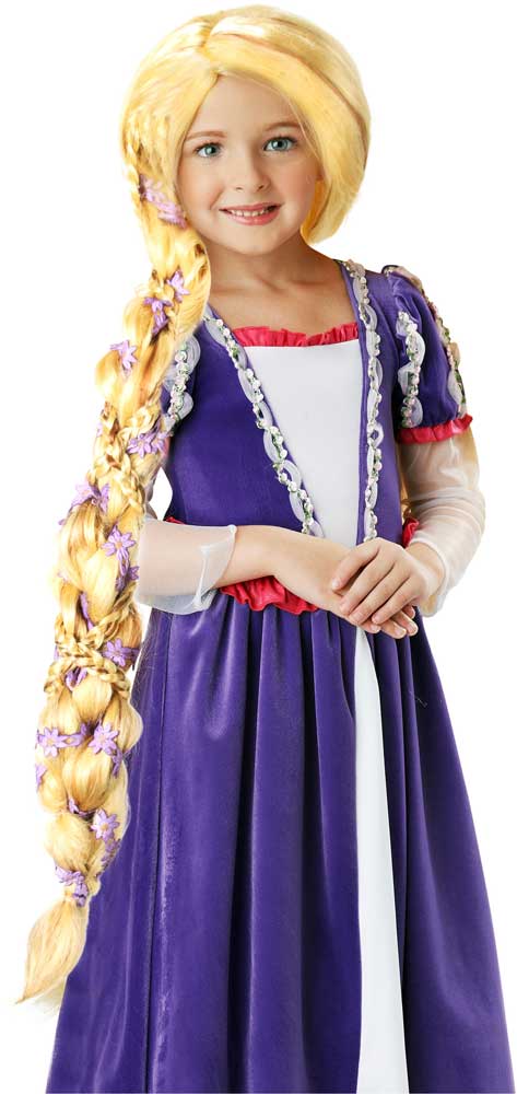 Rapunzel Roundel Braided Golden Blonde Wig With Purple Flower Accents California Costume 70736