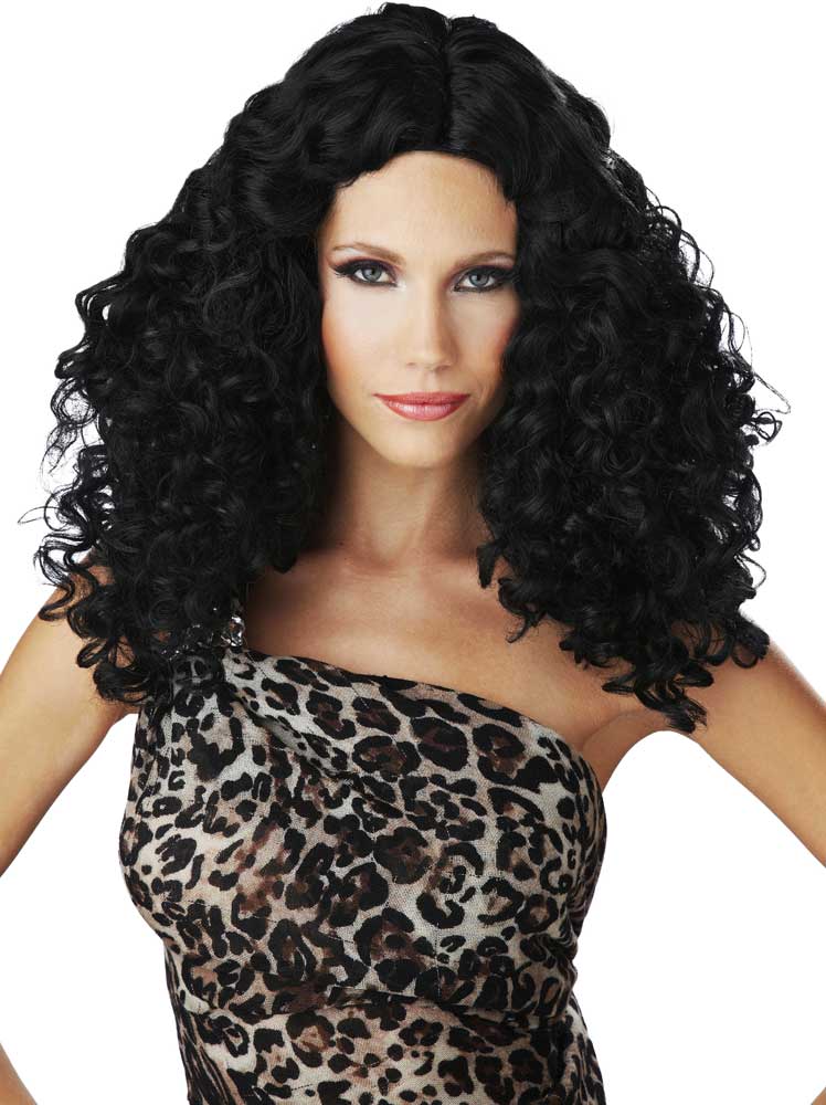 Bodacious Waves Groovy Permed Curls 70's Disco Medium Length Hair Wig California Costume 70739