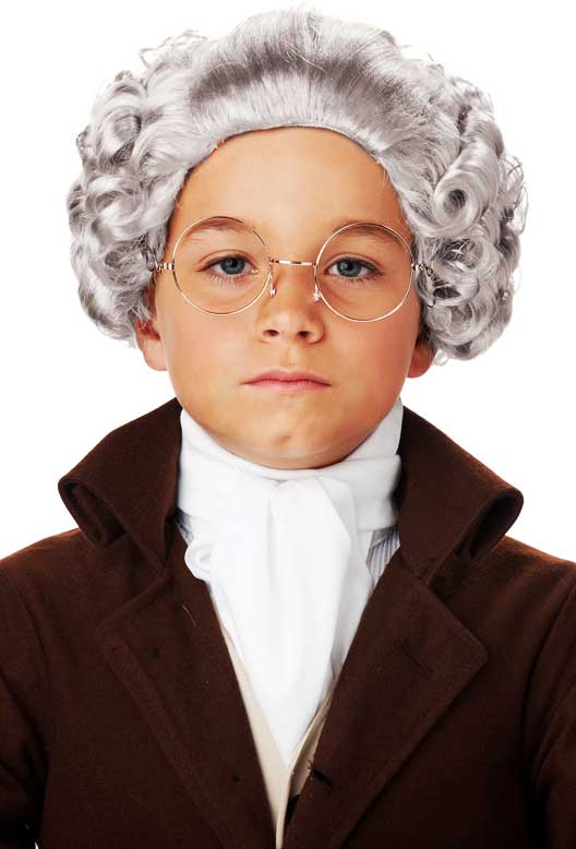 Colonial Gray Peruke Powdered Wig California Costume 70749