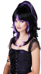 Sugar & Spice Two Tone Black Purple Wig California Costume 70756