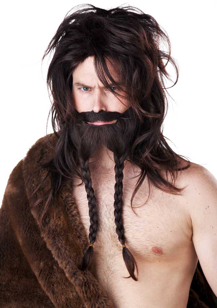 Viking Warrior Brown Wig Beard & Mustache California Costume 70775