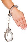 Silver Handcuffs With Rhinestones Roma CU102