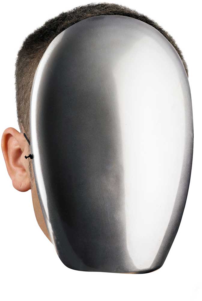 No Face Chrome Mask Disguise 39340