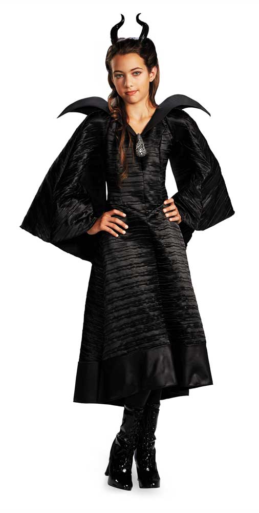 Maleficent Black Gown Deluxe Girls Licensed Costume Disguise 71819