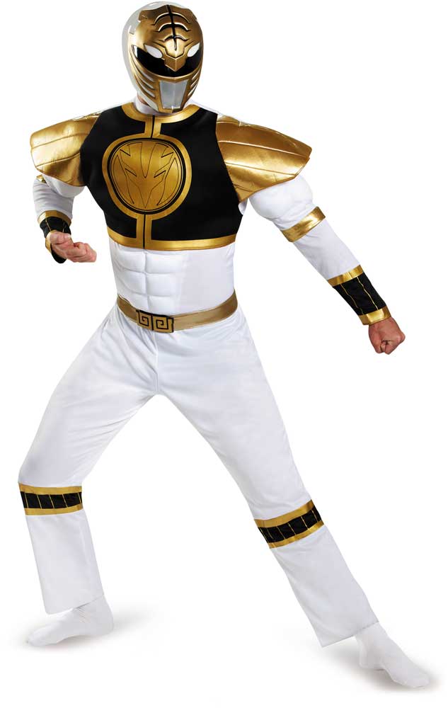 White Ranger Classic Muscle Adult Disguise 82847