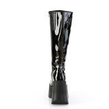 5" Star Cutout Pf Wedge Knee High Boot, Inside Zip Pleaser Demonia DYN600/B-BMCG
