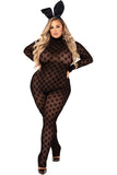 2Pc Sheer Playboy Bunny Bodysuit Roma  PB112