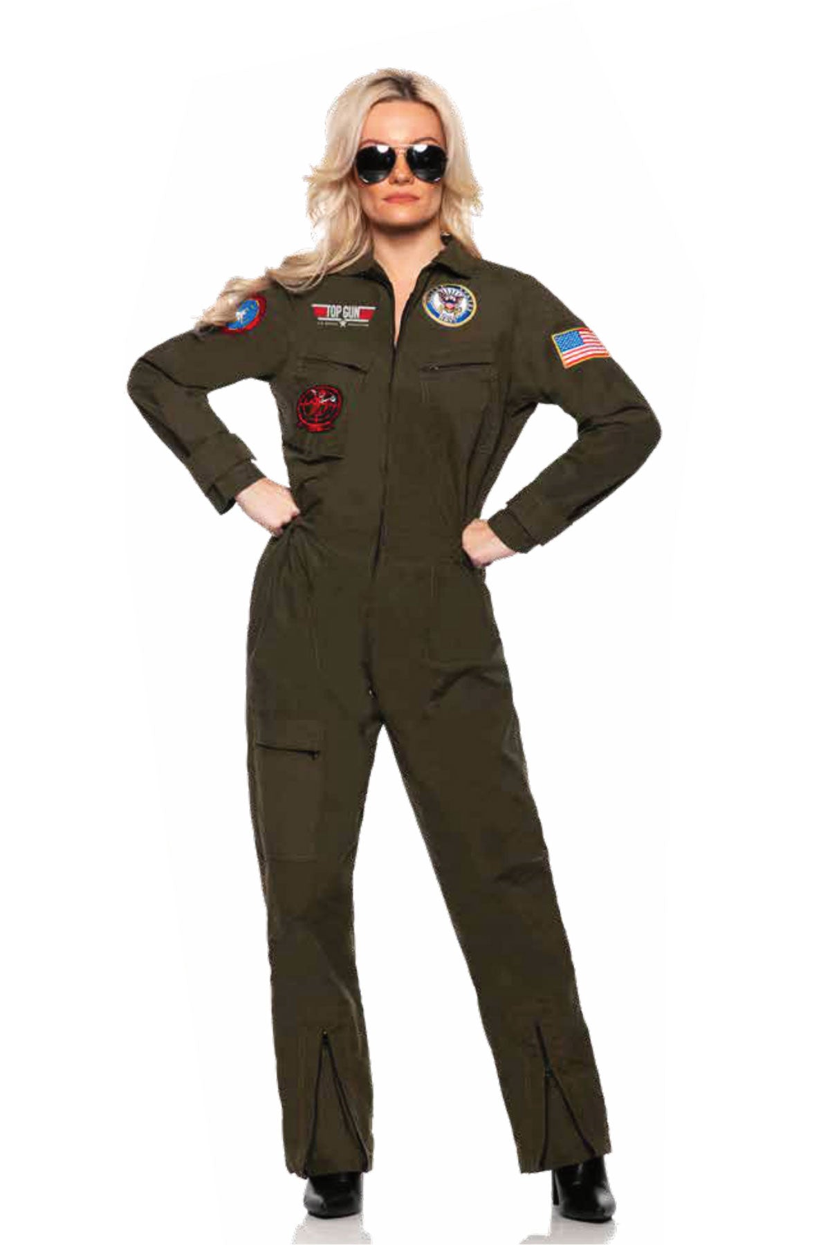 Officially Licensed Us Navy? Topgun Women'S Pilot Jumpsuit Underwraps  30520