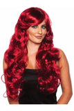 Long Curly Red Wig Underwraps  30646