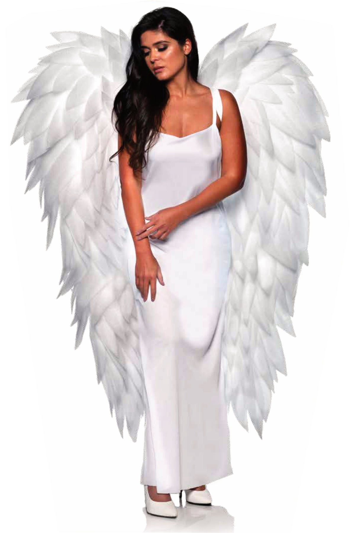 Full Length Angel Wings-White Underwraps  30678