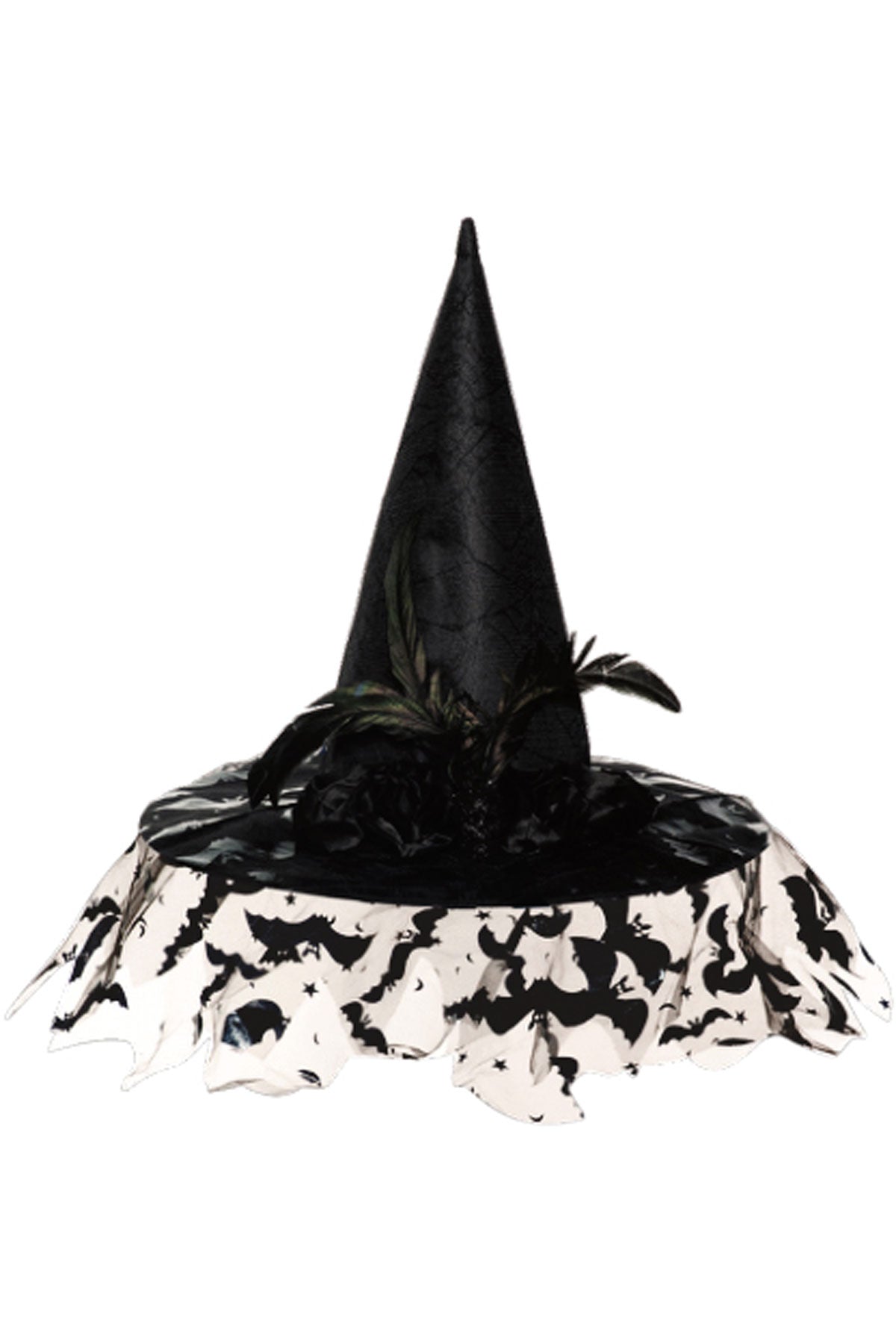 Deluxe Witch Hat With Veil-Black Underwraps  30788