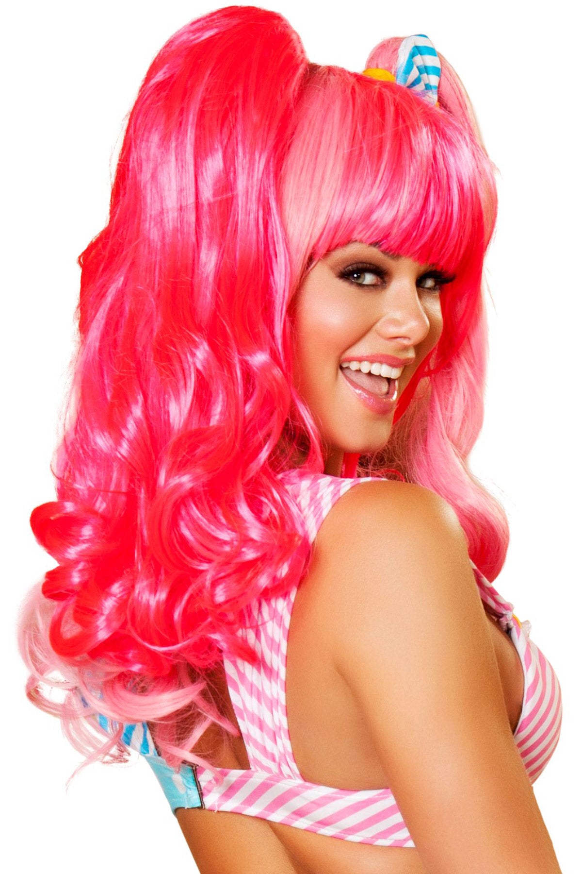 Bow Cute Pink Strawberry Wig Roma WIG102