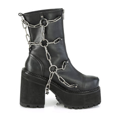 4" Heel, 2" PF Ankle Boot, Front Zip Pleaser Demonia ASSAULT/66