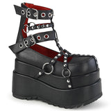 4" Tiered PF Cage Bootie, Back Metal Zip Pleaser Demonia BEAR/28