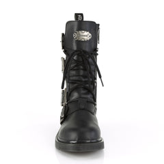 1 1/4" Heel, Mid-Calf Combat Boot, Side Zip Pleaser Demonia BOLT/265