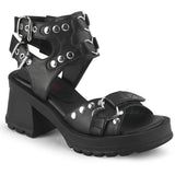 2 3/4" Heel, 1" Platform Anke Strap Sandal Pleaser Demonia BRATTY07/BVL