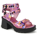 2 3/4" Heel, 1" Platform Ankle Strap Sandal Pleaser Demonia BRATTY07/PHG