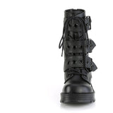 2 3/4" Heel, 1" Platform Lace-Up Ankle Boot, Inside Zip Pleaser Demonia BRATTY118/BVL