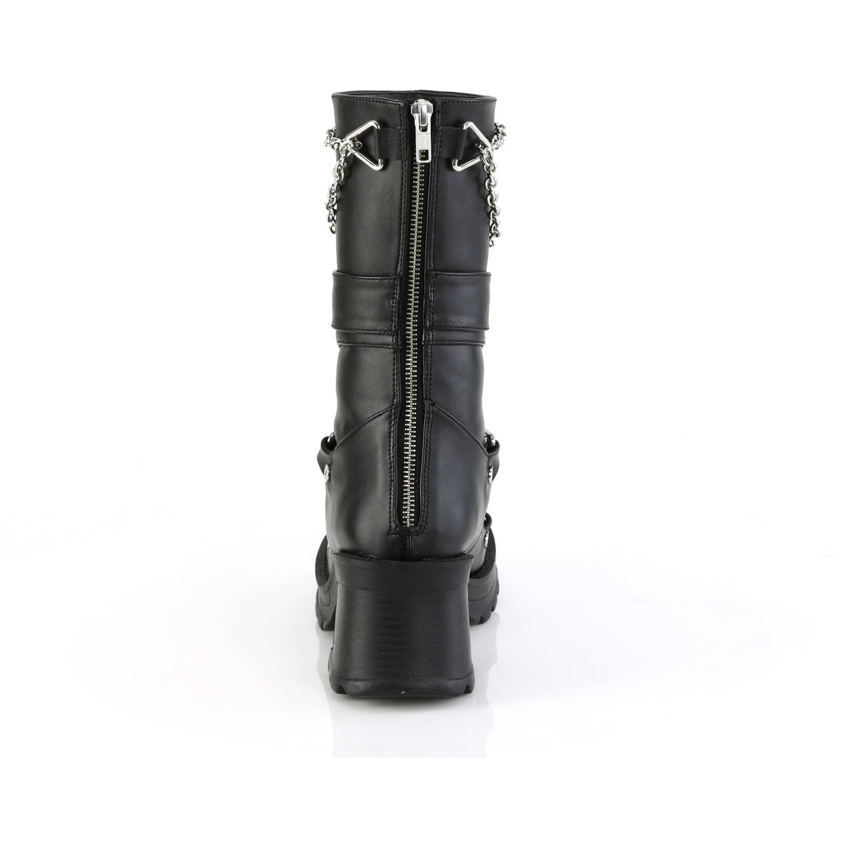 2 3/4" Heel, 1" Platform Mid-Calf Boot, Back Zip Pleaser Demonia BRATTY120/BVL