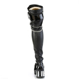 2 3/4" Chunky Heel, 1" Pf Over-The-Knee Boot, Inside Zip Pleaser Demonia BRATTY/304