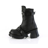 2 3/4" Heel, 1" Platform Ankle Boot, Inside Zip Pleaser Demonia BRATTY56/BVL