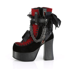 4 1/2" Heel, 2" PF Ankle Boot, Side Zip Pleaser Demonia CHARADE/110