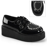 2" Pf Creeper W/Heart Cutout Design & Spikes Detail Pleaser Demonia CRE108/BPT