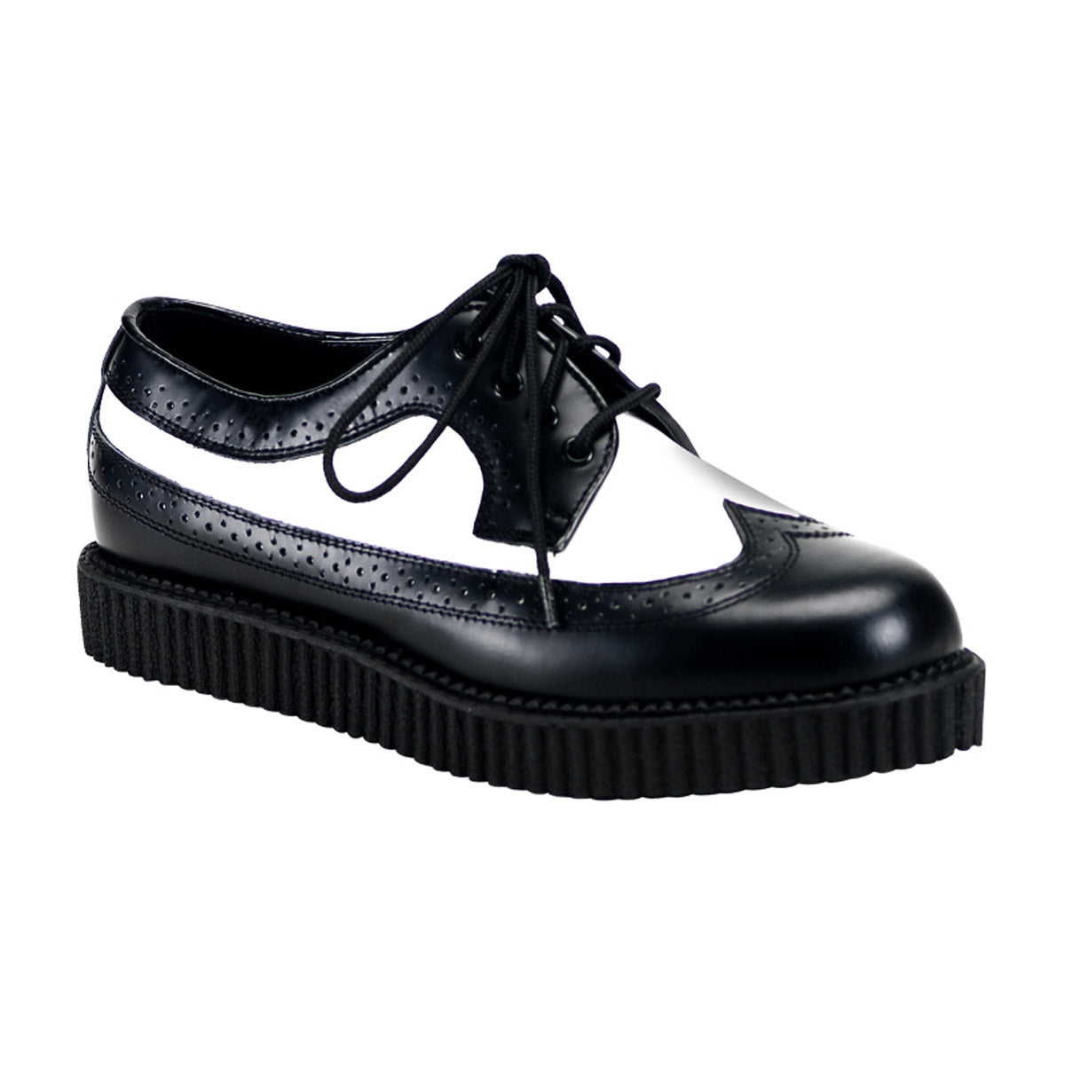 Rockabilly Punk Oxford Leather Wingtip Platform Creeper Boots Shoes Pleaser Demonia CREEPER/608