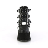 3 1/2" Pf Ankle Bootw/ 4 Buckle Straps, Back Metalzip Pleaser Demonia DAM105/BVL