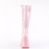 5" Star Cutout Pf Wedge Knee High Boot, Inside Zip Pleaser Demonia DYNAMITE/218