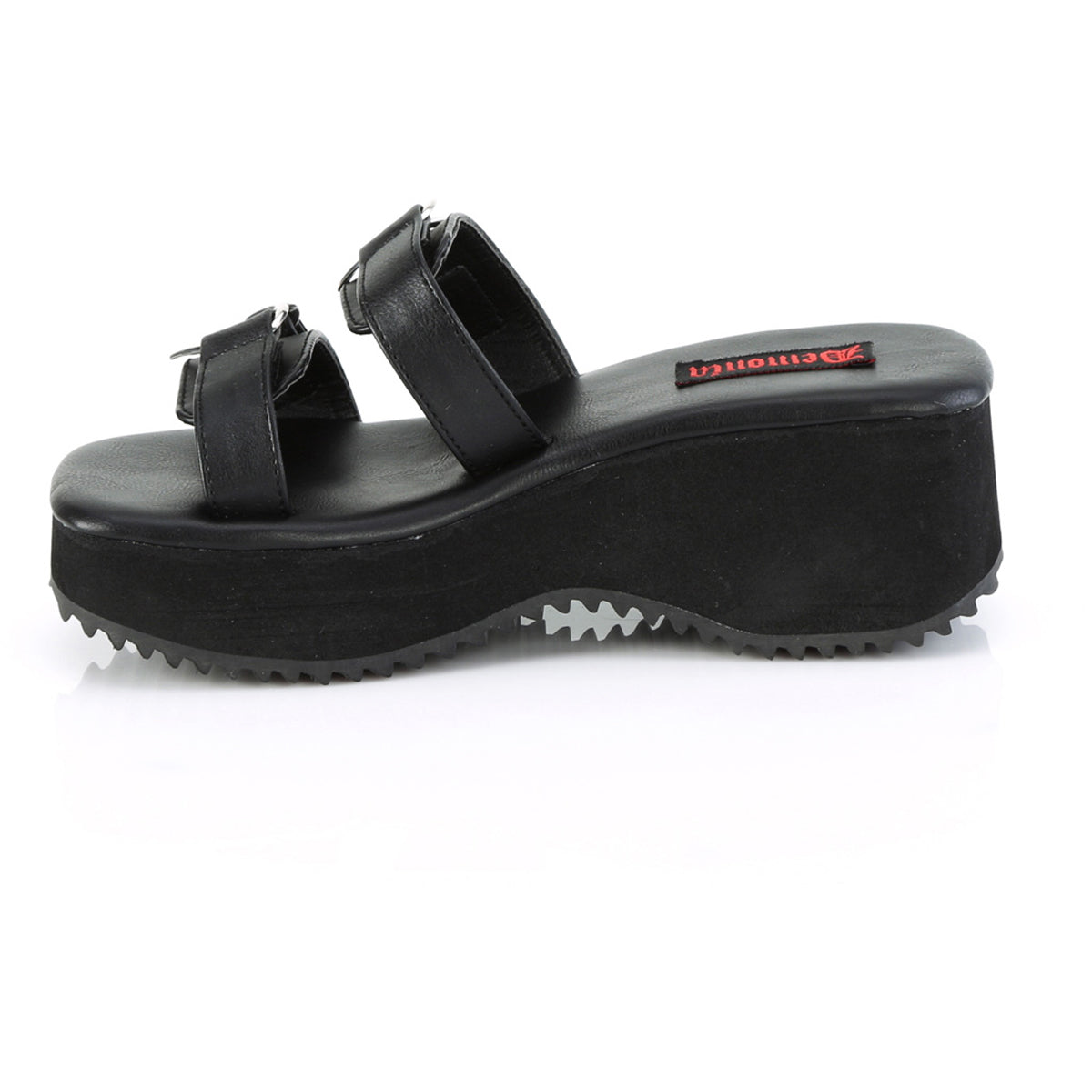 2 1/2" Pf Double Band Slide Sandal Pleaser Demonia FLIP/12