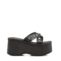 Goth Punk Pyramid Studded Slide Mule Sandals Platform Slippers Shoes Pleaser Demonia FUNN/29