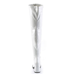 Sexy Stretch Thigh High Over The Knee Block Heel Gogo Boots Shoes Pleaser Funtasma GOGO/3000