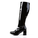 Sexy Block Heel Wide Width Knee High Side Zip Gogo Boots Shoes Pleaser Funtasma GOGO/300WC