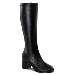 Sexy Block Heel Wide Width Knee High Side Zip Gogo Boots Shoes Pleaser Funtasma GOGO/300WC