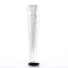 Sexy Block Heel Wide Width Knee High Side Zip Gogo Boots Shoes Pleaser Funtasma GOGO/300WC